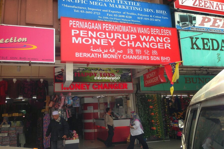 Pengurup Wang - Currency exchange counters in Malaysia