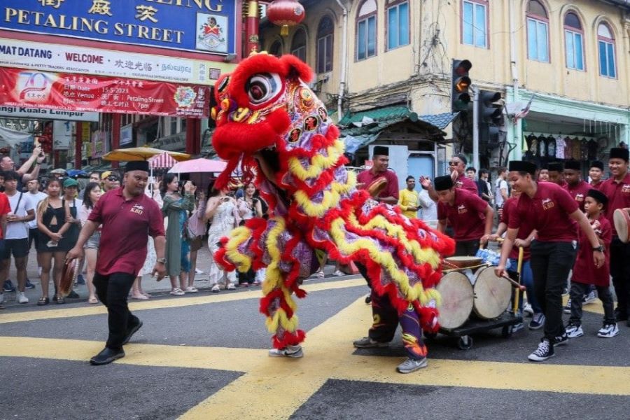 Lion Dance Performances at Petaling Street