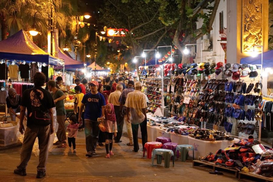 Night market at Pasir Gudang, Malaysia 