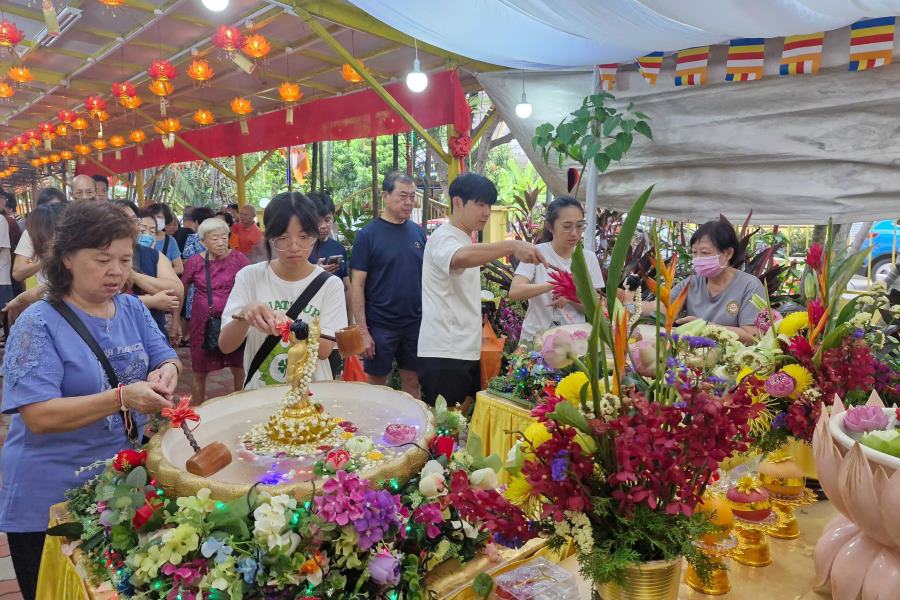 Buddha Bathing Ceremony in Malaysia 