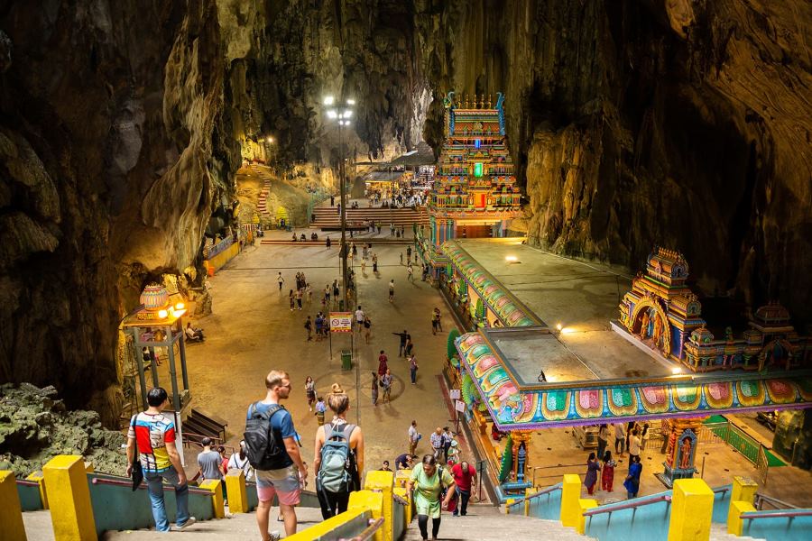 Inside the Batu Caves, the outskirts of Kuala Lumpur, Malaysia 