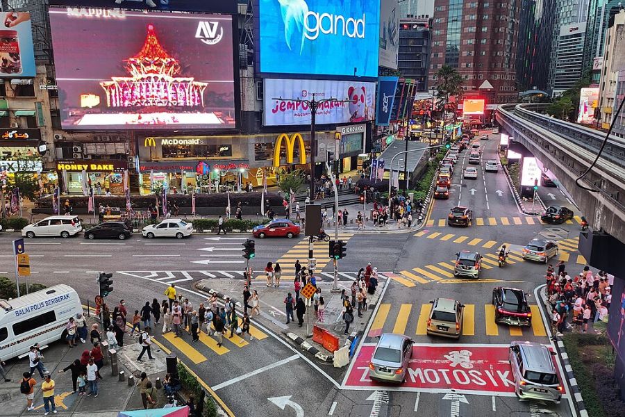 Bustling streets of Bukit Bintang