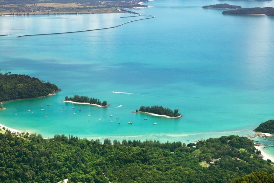 Beautiful Langkawi Island from above