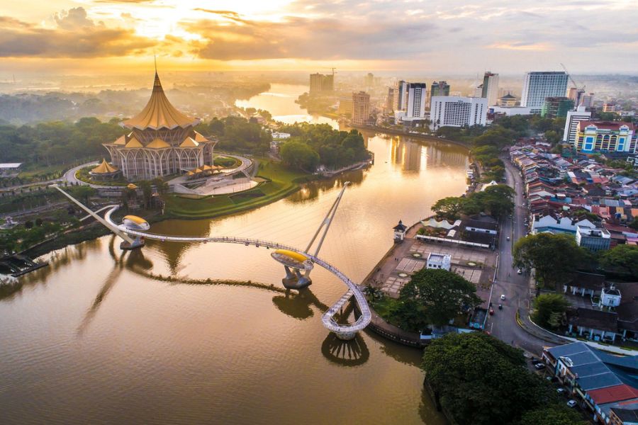 Sarawak with view from above