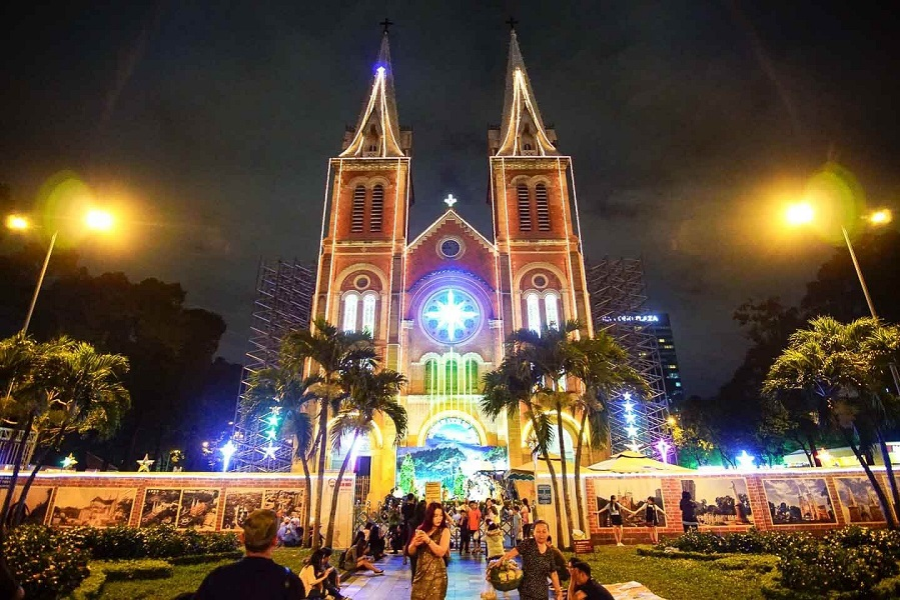 Ho Chi Minh City delivers one of the most vibrant and spectacular holiday atmospheres during Christmas in Vietnam