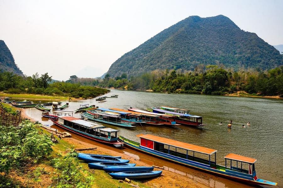 Kayaking or boating makes the journey along the Nam Ou River even more interesting