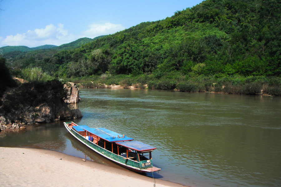 Take a boat ride in Muang Khua 