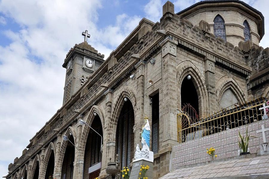 Appreciate the timeless elegance of the Gothic-style Nha Trang Stone Church.