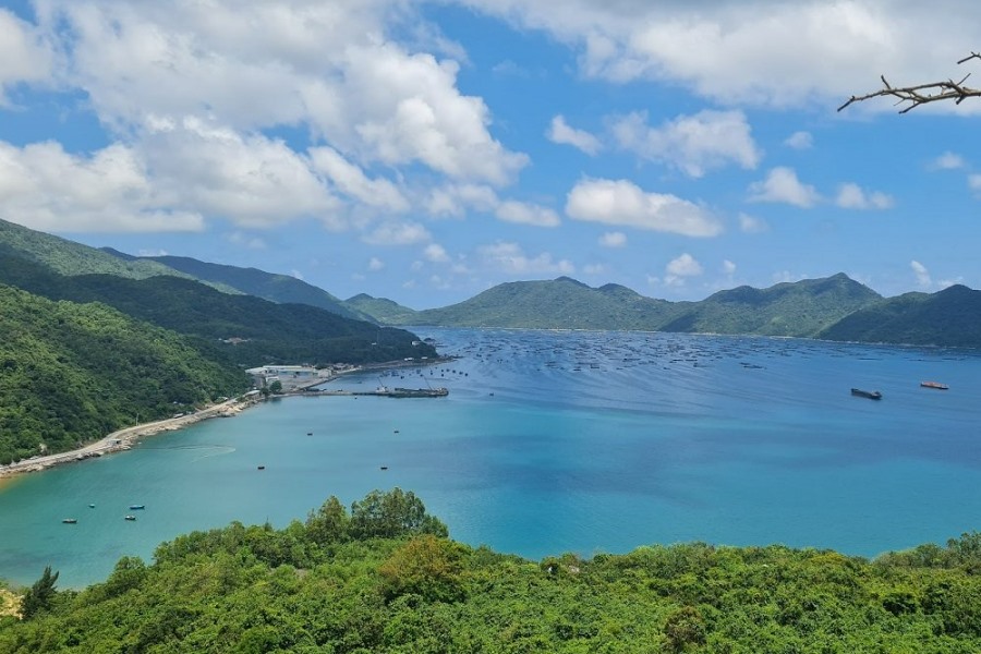 The vast Vung Ro Bay with its emerald-blue waters