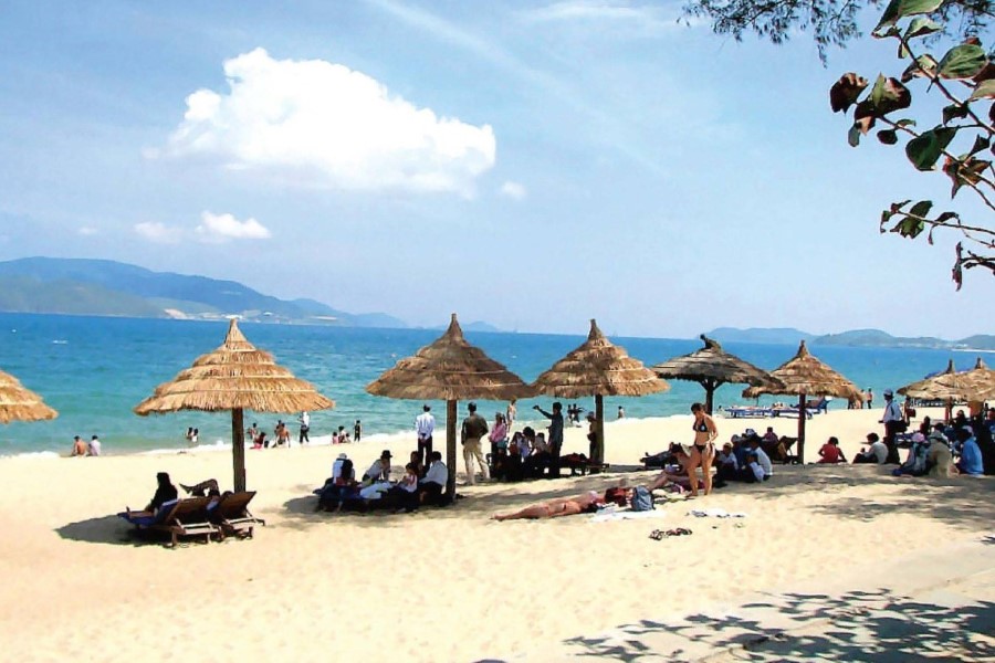 Tuan Chau Beach with smooth, white sand spanning over 2 kilometers