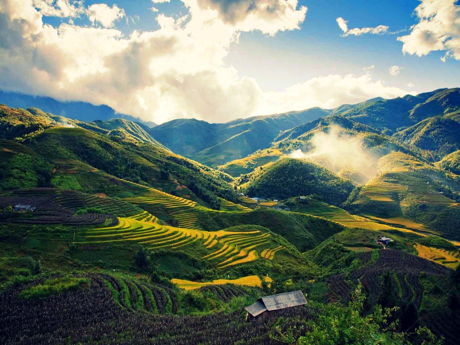 Magical Sapa landscape from above