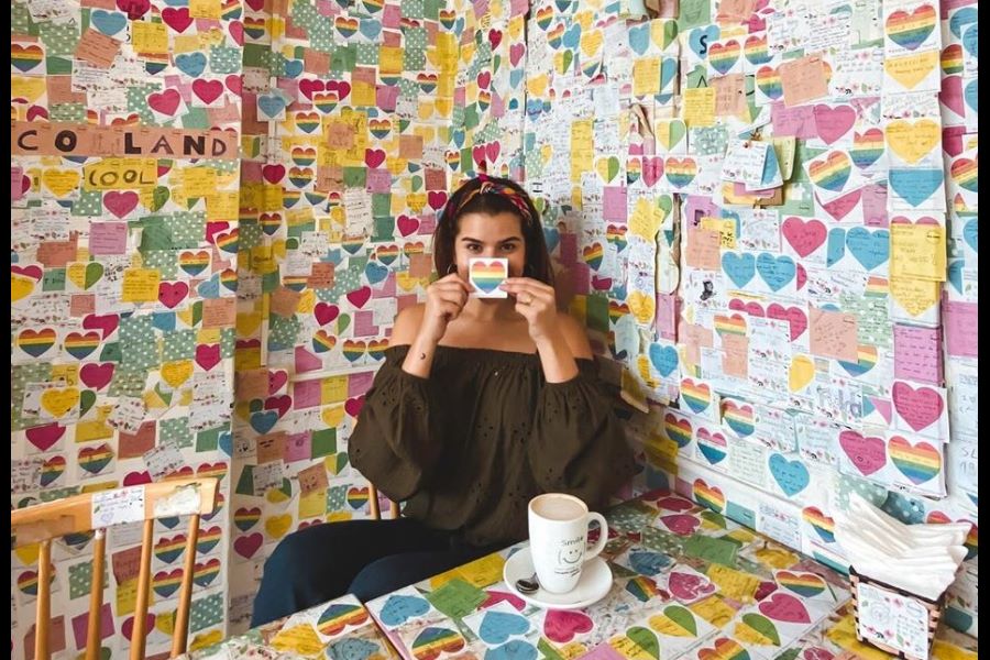 Every place is covered by colorful notes 