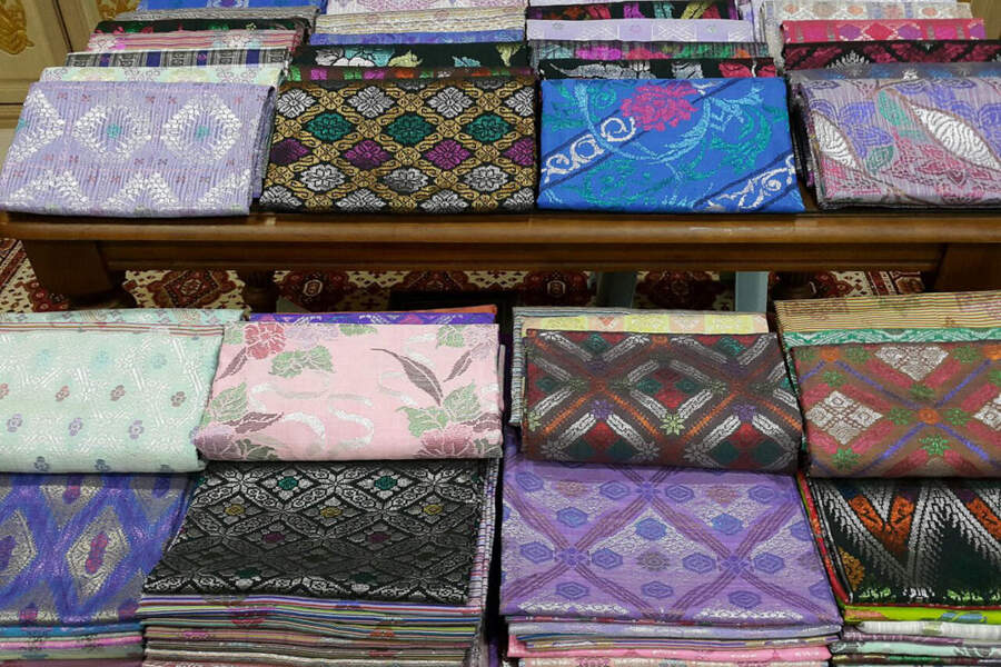 Songket sold on National Craft Day, an annual festival held by the Malaysian Handicraft Development Corporation - Photo: Wan Manang Songket