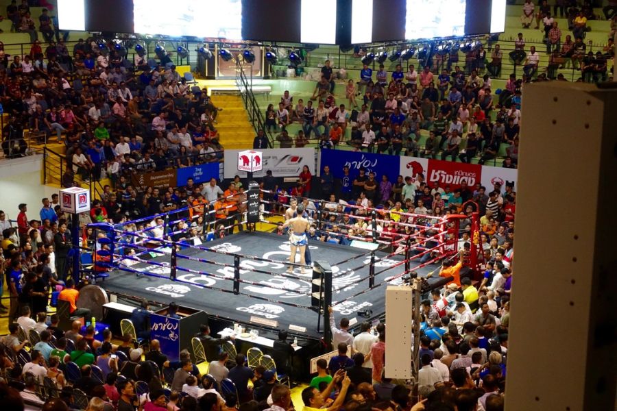 One of many match in Lumpinee Stadium 