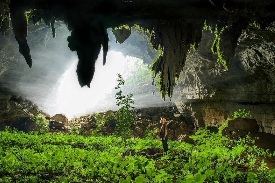 The cave’s walls are adorned with many magnificent features 