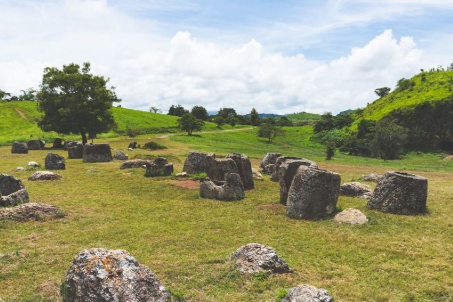 The Plain of Jars, located in Xieng Khouang province in northeastern Laos