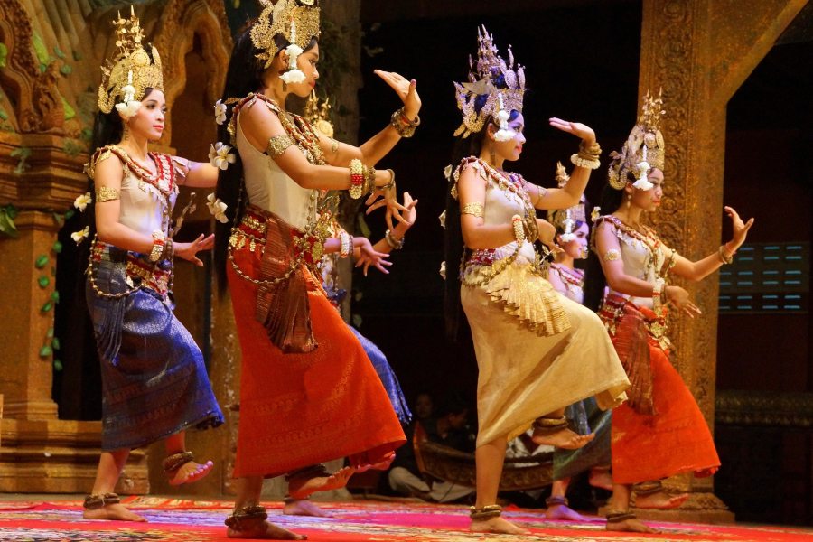 Accessories highlight traditional Cambodian outfits