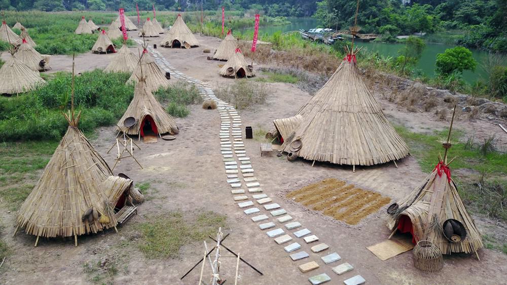 Bamboo huts at Film set of “Kong: Skull Island