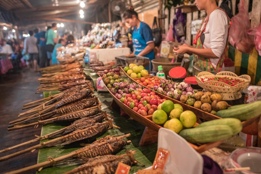 Walking through the markets in Laos will give your family a feel for the local lifestyle