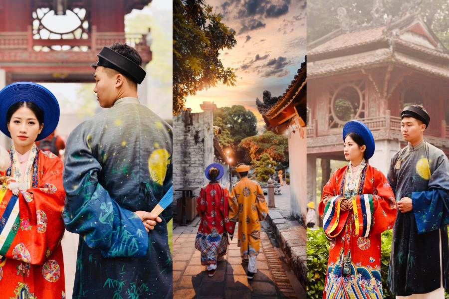 Some pictures of the attire at Temple of Literature 