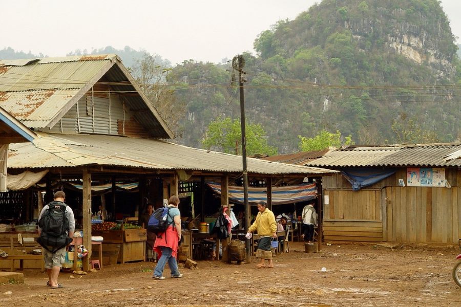 The Vieng Xai Market located in the town of Vieng Xai