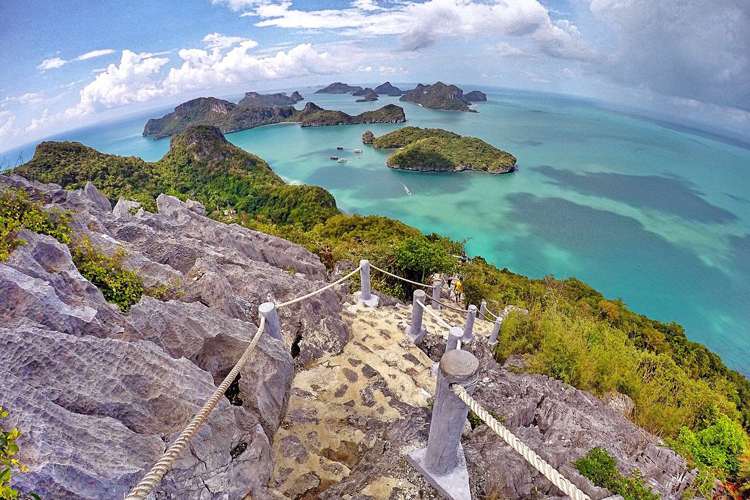 Ang Thong National Park offers several viewpoints and hiking trails that provide stunning panoramic views of the islands and the Gulf of Thailand