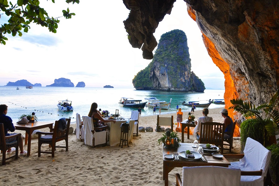 Treat yourself to a meal at a beachside restaurant