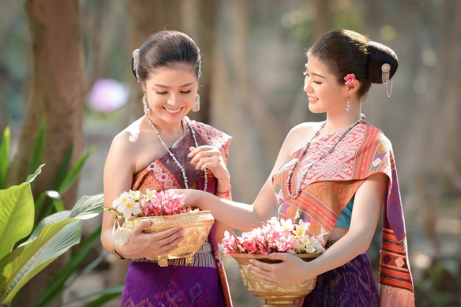 Eye-catching traditional costumes of Laos