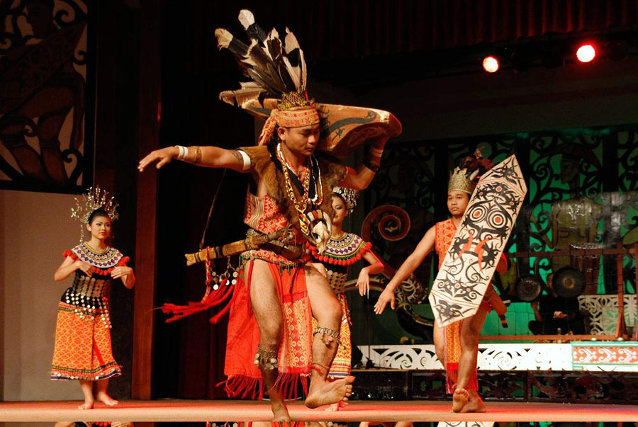 A performance by the Kelabit people