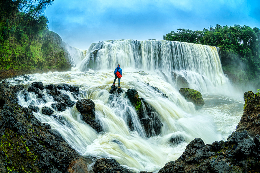 Sae Pong Lai Waterfall in Attapeu