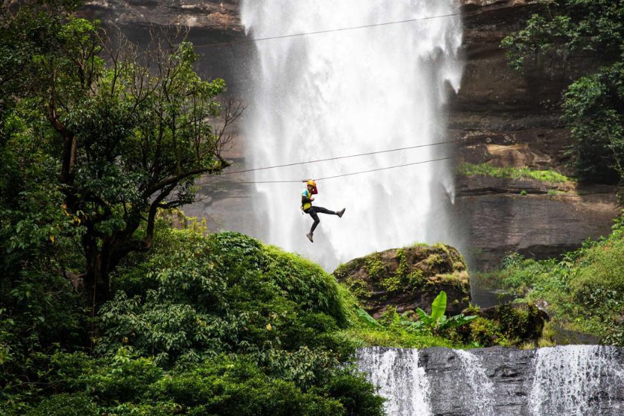 ziplining in bolaven plateau