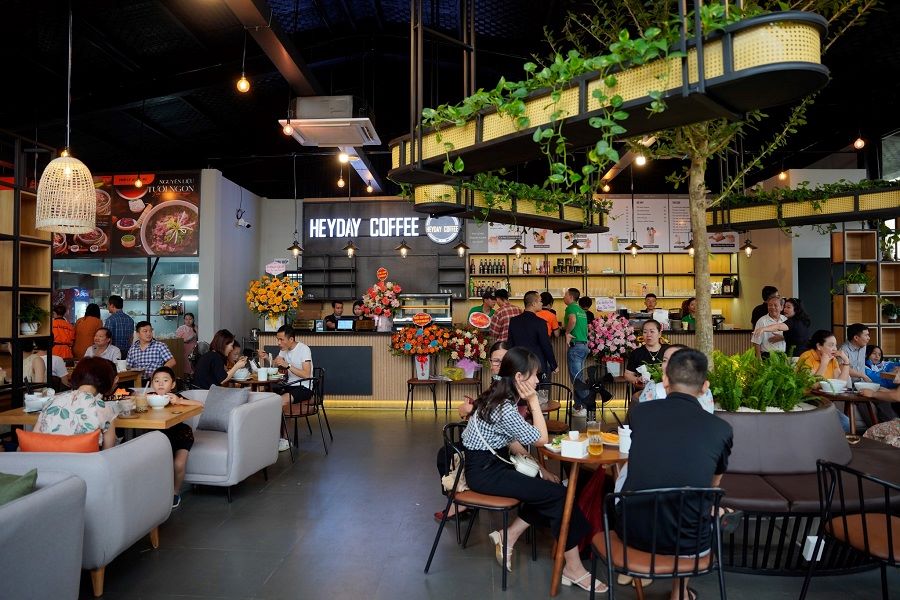 Many people go to coffee shops to have fun