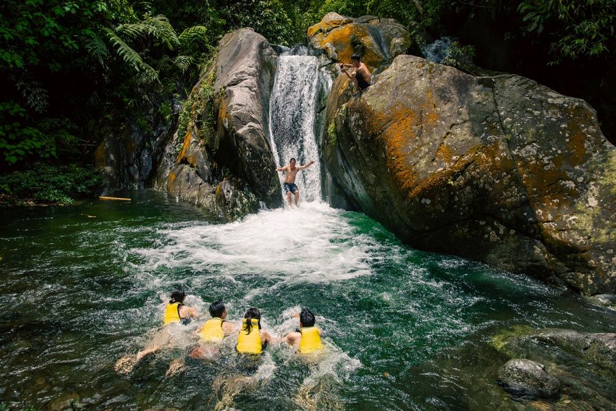 The stone slide before