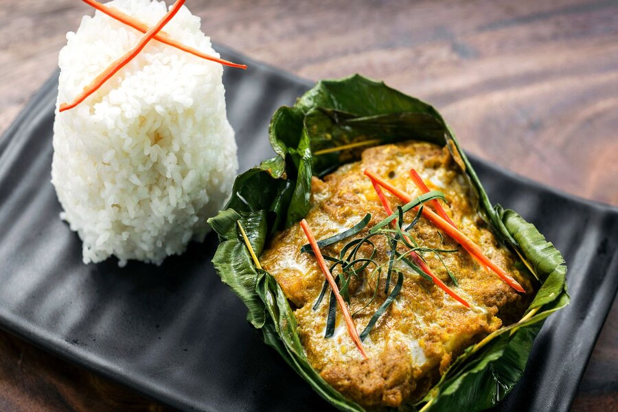 Fish Amok, one of Cambodia's national dishes