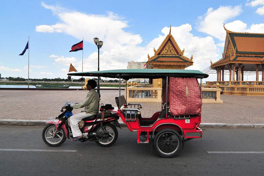 Transportation in Cambodia during the 5-day tour 