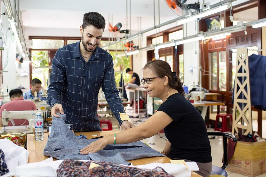 After every detail of the shirts had been inspected, they were ready to be picked up