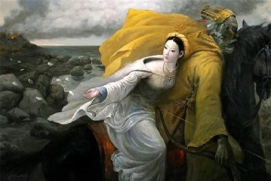 Illustration of Mi Chau and An Duong Vuong