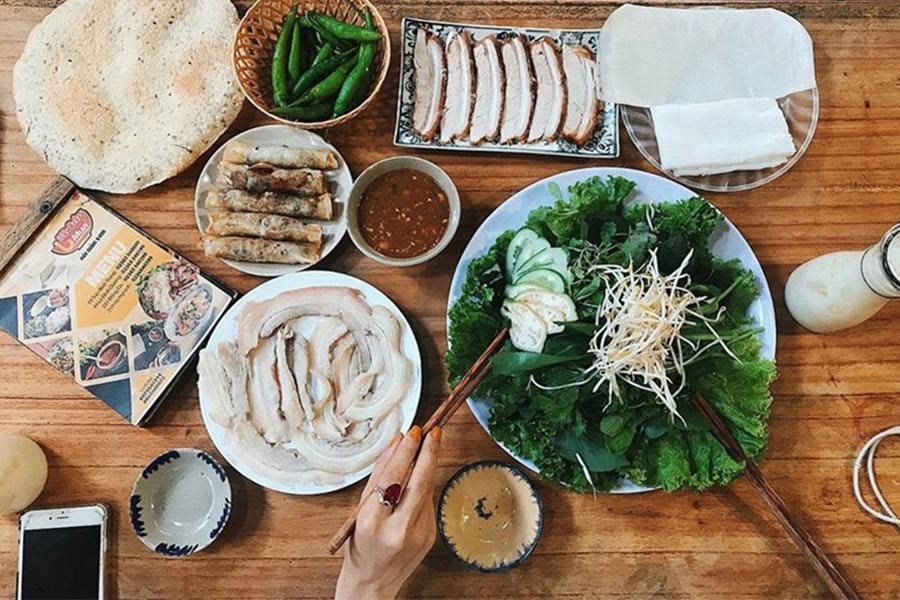 You can taste authentic Sliced Pork Roll in Da Nang