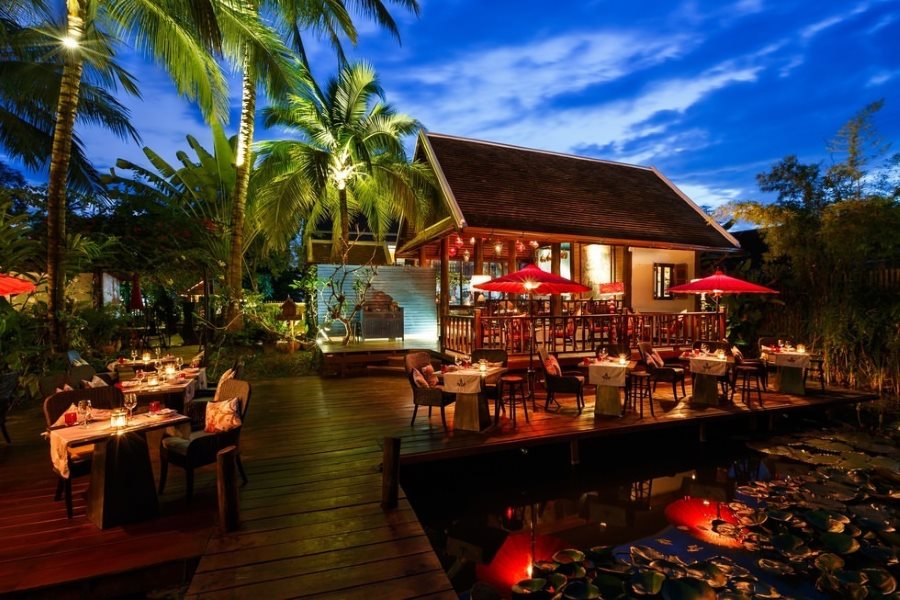 The restaurant is a romantic dating choice for honeymoon tour in Laos