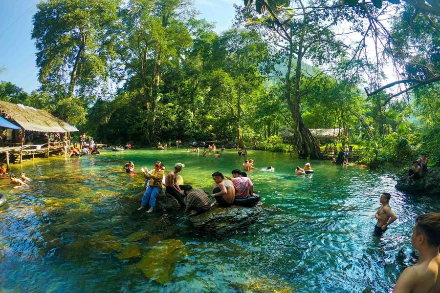 Swimming area in Xuan Son National Park