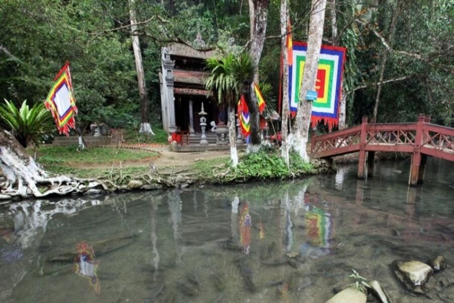 Ngoc Temple next to God Fish Stream