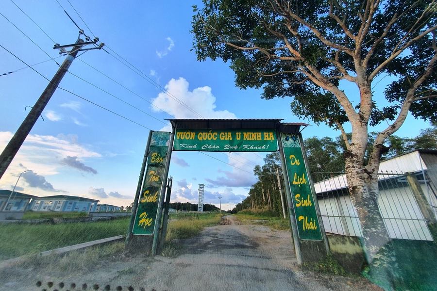 Entrance gate to U Minh Ha National Park