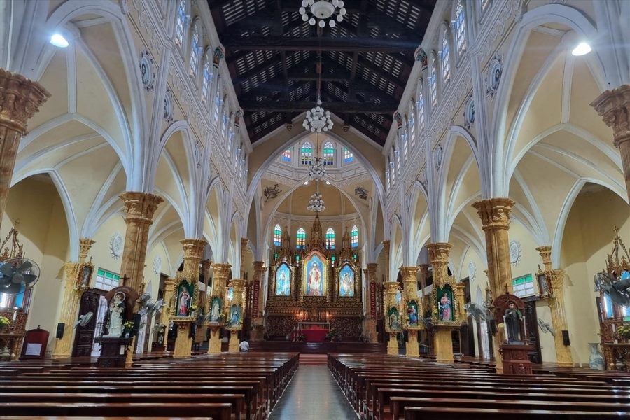 Cozy space inside Hung Nghia Church sanctuary