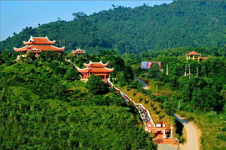 The path to a historical site in Dinh Hoa Safety Zone