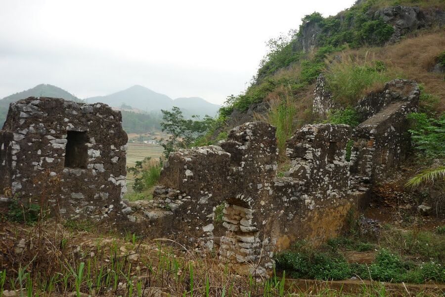 Remaining walls of the ruin