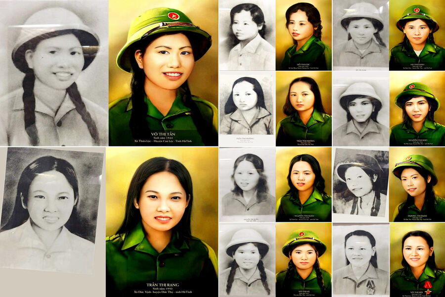 Names and photos of the 10 brave girls who sacrificed their lives. Source: Thanh Nien