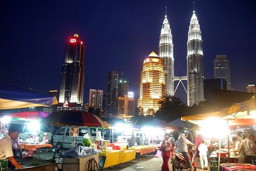 Kampung baru market at night Kuala Lumpur