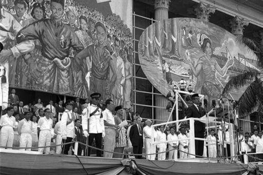 First Malaysia National Day, 1963, after Singapore merged with Malaysia