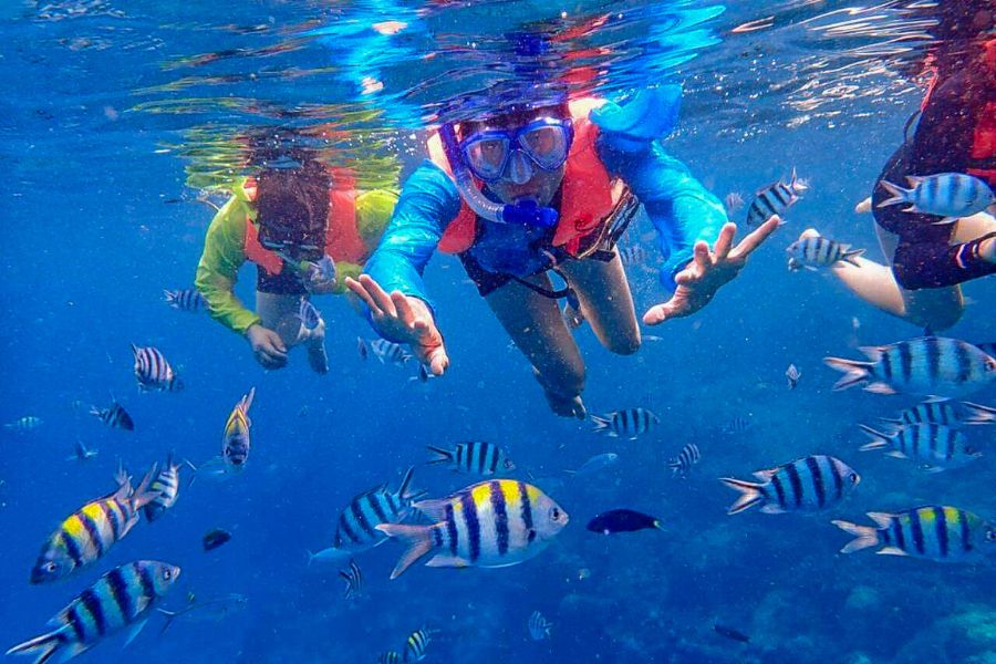 Tourist Snorkeling at Lang Tengah beach