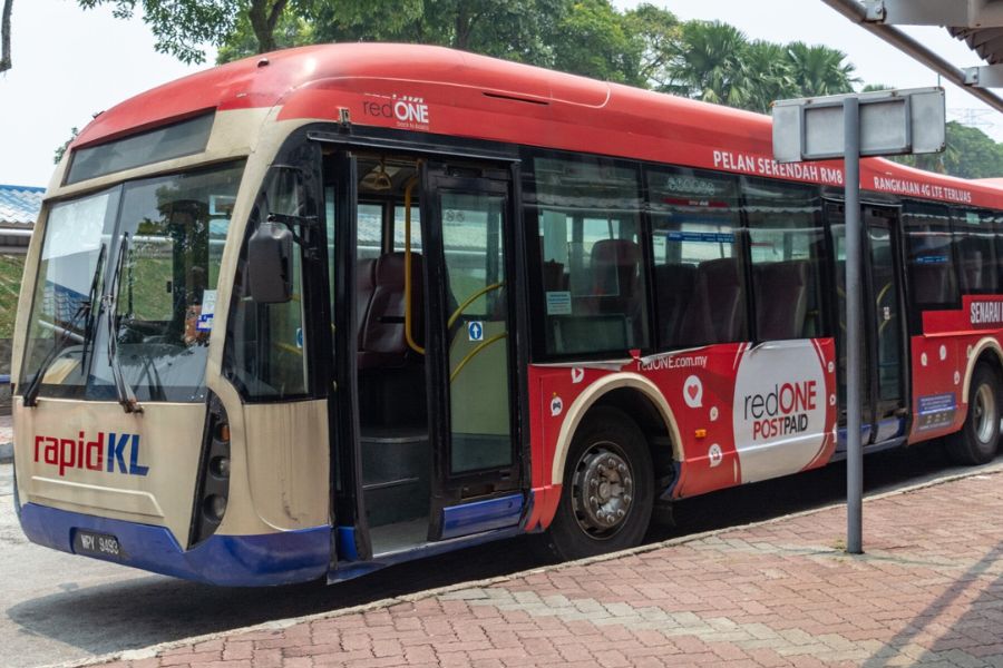 Public buses in the city